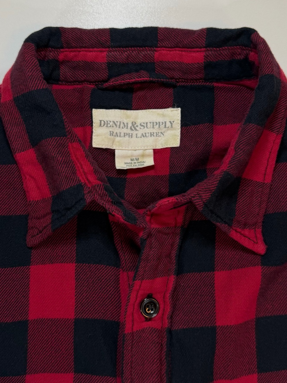Ralph Lauren Denim & Supply men’s M Flannel Buffalo Plaid Long Sleeve Shirt - Picture 5 of 11